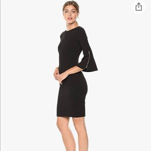 Calvin Klein black dress w/Pearl detailing